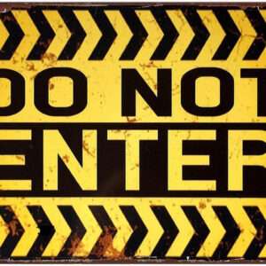Metalen Retrobord Do Not Enter
